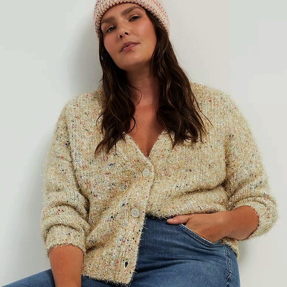 Anthropologie Festive Twinkle Confetti Cardigan - Picture 3 of 8